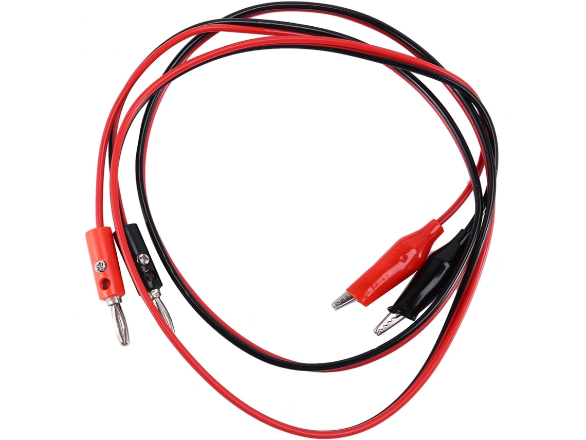 (r) Conjunto De 2 Conectores Banana Com Garras De Jacaré