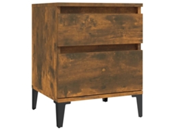 Bedside Cabinet, Bedside Cabinets Vidaxl Marrom Madeira Processada (n/a)