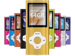 Mp3 Player / Mp4 Player, Mp3 Music Player Com Cartão De Memória Sd De 64 Gb/32 Gb/16 Gb Slim Classic Digital Lcd 1,82 Perfeito Brilvibera