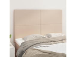 Vidaxl Cabeceira Cappuccino 144x5x118/128 Cm Couro Sintético