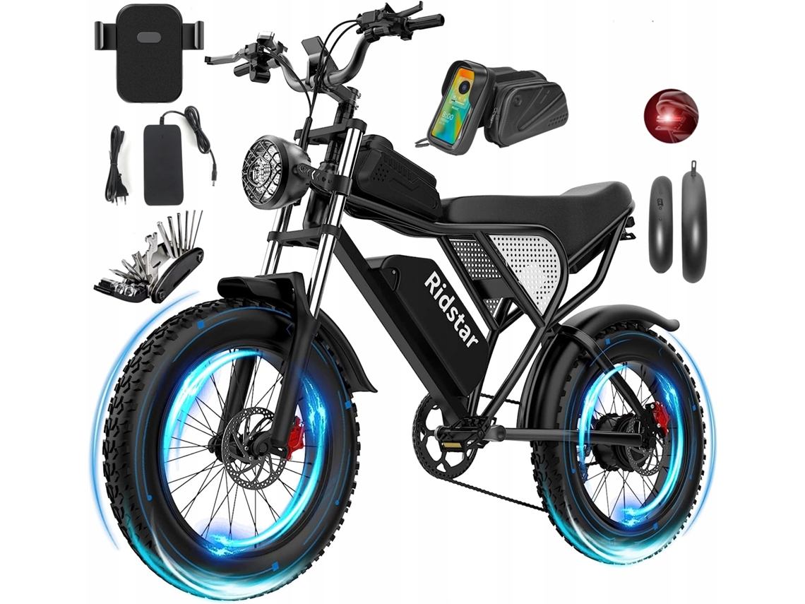 Bicicleta Elétrica Ridstar Q20 1500w 20ah 55km/h Freno De Aceite 20x4.0