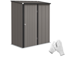 Galpão De Jardim Galpão De Jardim, Porta Trancável, Resistente Às Intempéries, 161,5 Cm X 94,5 Cm X 196 Cm, Preto-pt