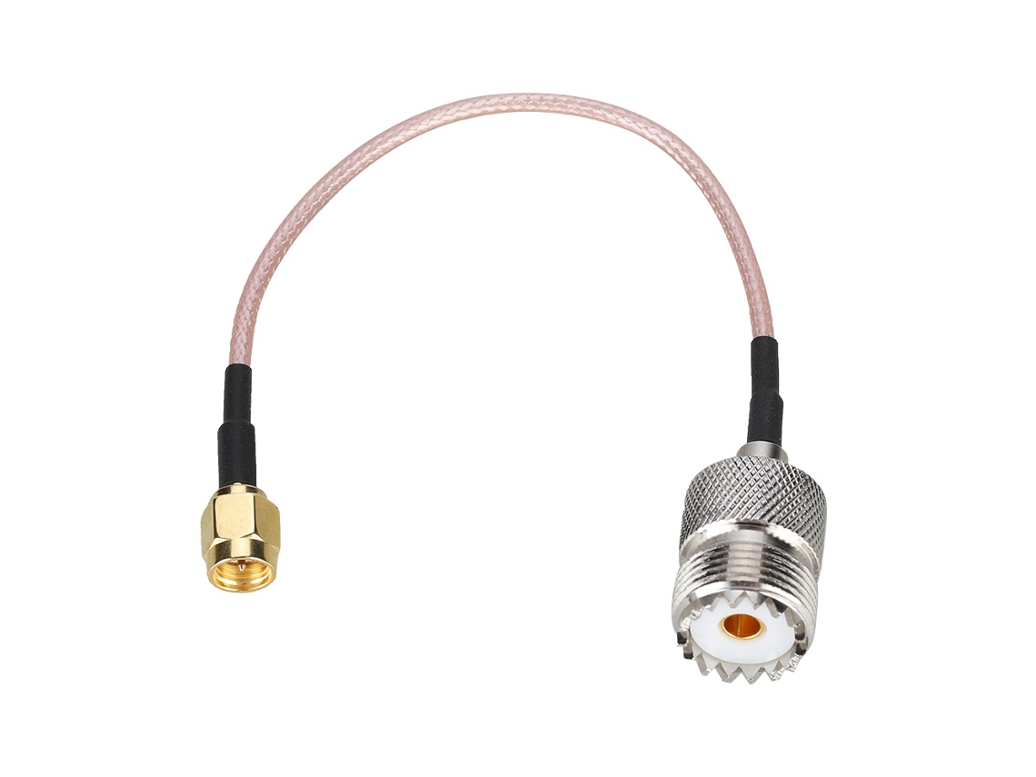 Aetheria 1pc Adaptador Cabo Sma Macho para Uhf Fêmea 15cm Conector Conversor Antena Rf Rádio