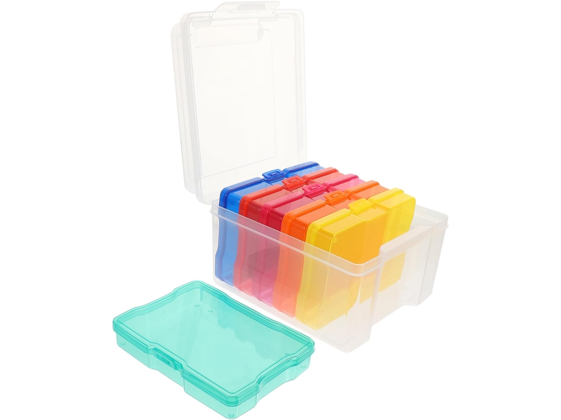 Caixa Multifuncional Colorida Para Guardar Cartões De 10x15 Cm (4x6 Polegadas) E Fotos De Adultos.