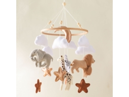 Móbile para Berço Infantil, Carrinho de Bebê, Chocalho Relaxantemóbile de Cama Reino Animal CHENNNLS