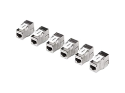 Tc K06c6a Pacote de 6 conectores Keystone blindados Cat6a RJ45, para uso com painel de patch Keystone blindado branco Trendnet
