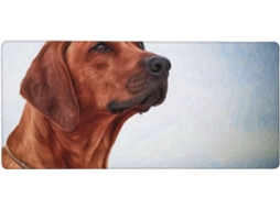 Mousepad Grande para Computador com Estampa de Cão Rhodesian Ridgeback, Base Borracha Antiderrapante, 40 X 90