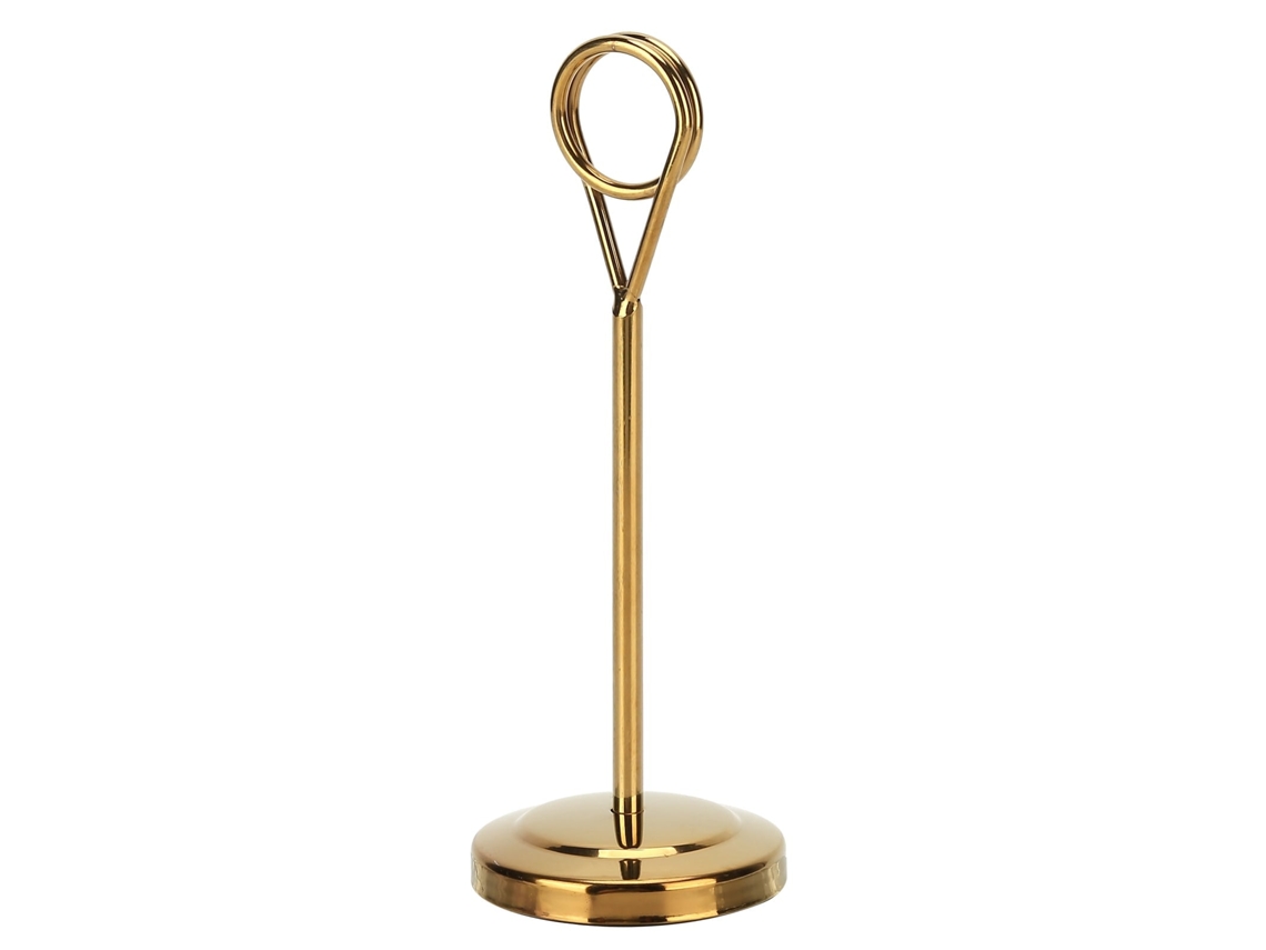 Porta Números Mesa LAXISCREED Aço Inox Dourado 15.5cm