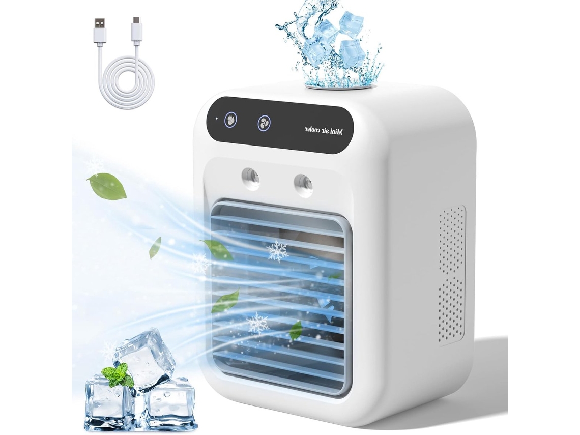 Resfriador AQUAFORGE portátil 5 em 1, com água, Usb, silencioso