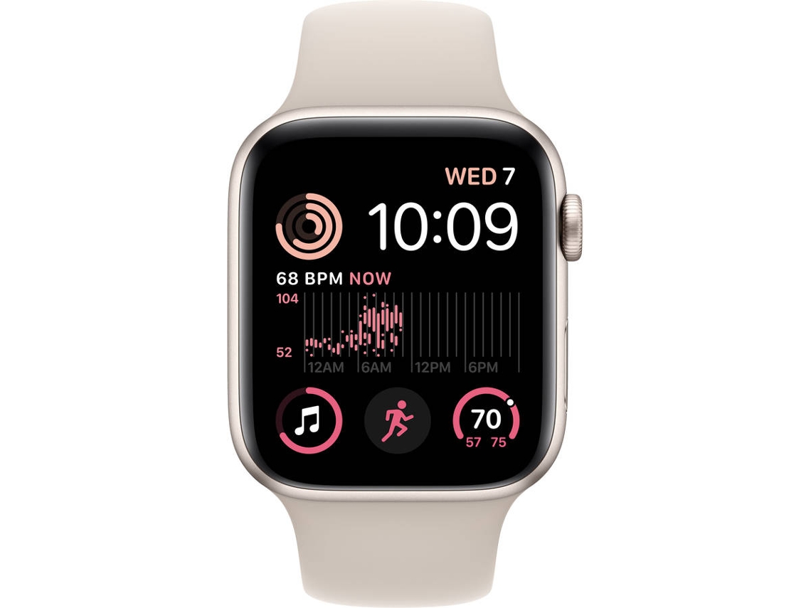 Apple Watch SE GPS 44mm Alumínio com Bracelete desportiva Meia-noite