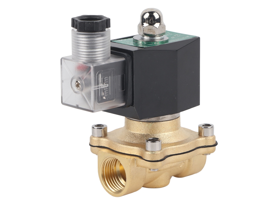 Válvula Solenoide De Latão G1/2 Polegada Normalmente Fechada De Ação Direta 2w‑160‑15ac36v