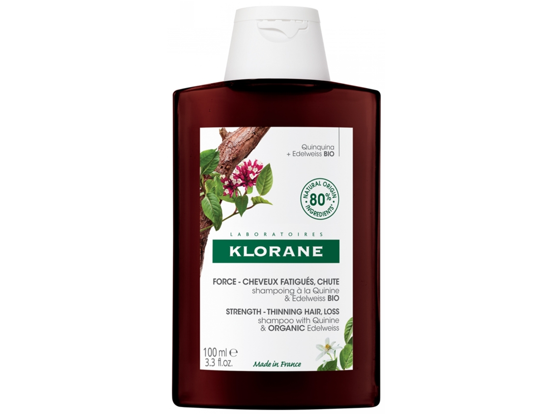 Force Shampoo para Cabelo Cansado ​​e Queda à base de Quinino e Edelweiss Bio 100 ml KLORANE