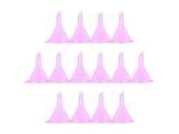 100-mini Funis De Plástico Rosa Para Perfumes E Óleos, Leves E Macios, Acessórios Ideais Para Dosadores E Frascos