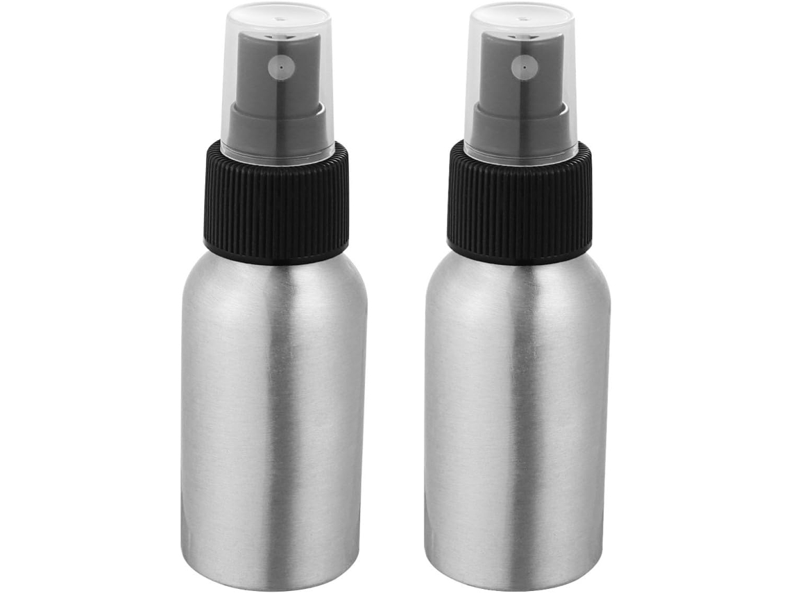Conjunto de 2 Frascos Spray de Alumínio Recarregáveis, Pulverizadores Multiuso