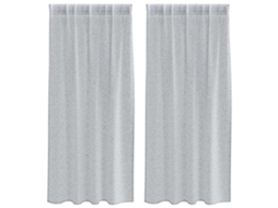 Maison Exclusive - Cortina De Voile 2 Pcs Cinza Escuro 175 X 140 Cm Poliéster