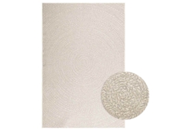 Vidaxl Tapete Zizur Creme 140x200cm Aspeto De Juta Interior E Exterior
