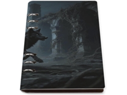 Tema Lobo Da Lua Pasta Planejamento A5 Com 6-argolas, Caderno Espiral Profissional Em Couro Com Pauta, Pastas