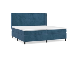 Box Spring Bed, Box Spring Beds Vidaxl Azul Veludo (200 X 200 Cm)