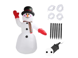 Boneco de Neve Inflável de Natal 2,4m Alto com Luzes S/MARCA