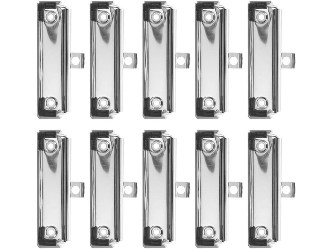 Conjunto Beavorty com 50 presilhas metálicas Prancheta, fixadores de metal e plástico, tamanho 10 cm, Ideais