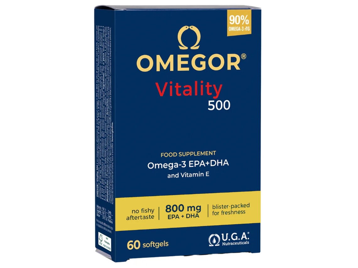 Uga Nutraceuticals Omegor Vitality 500 60 Cápsulas