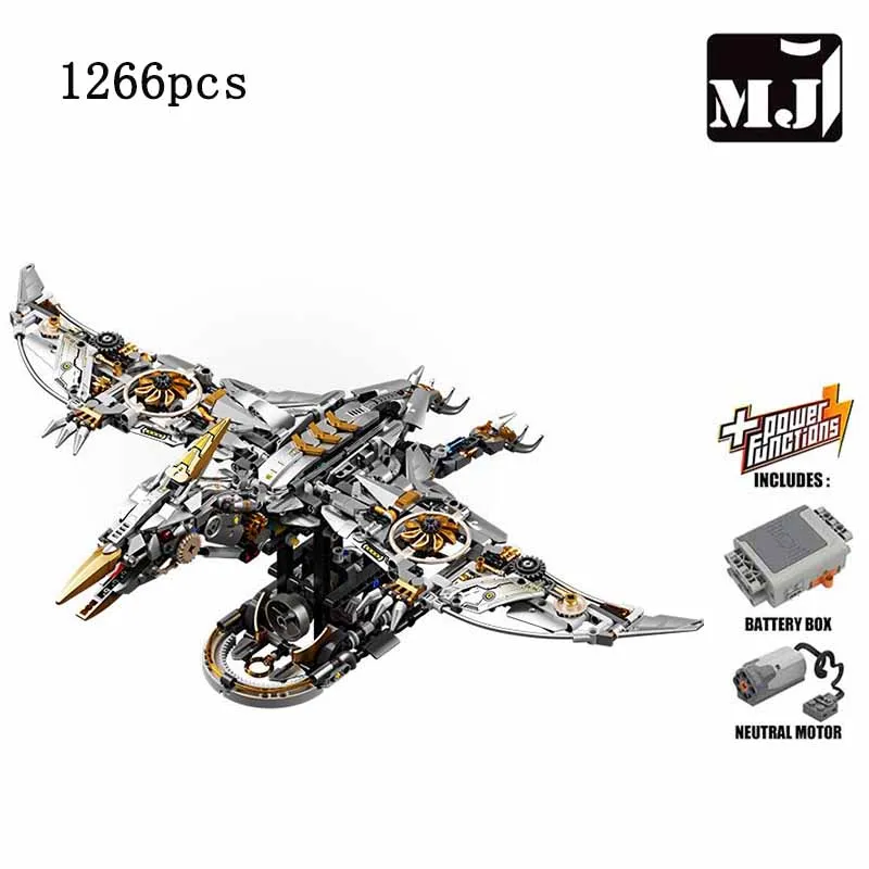 Conjunto De Blocos De Construção Mecânicos De Pterodáctilo (elétrico) Com 1266 Peças
