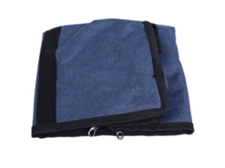 Sacola de armazenamento com zíper à prova de poeira Oxford 600d + PVC para casa e viagens azul escuro S/MARCA