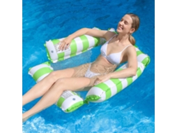Cadeira Inflável Para Piscina, Espreguiçadeira, Para Adultos E Crianças, Rede Flutuante Com Estampa Listrada, Ideal Para Festas Na Piscina E Brincadei