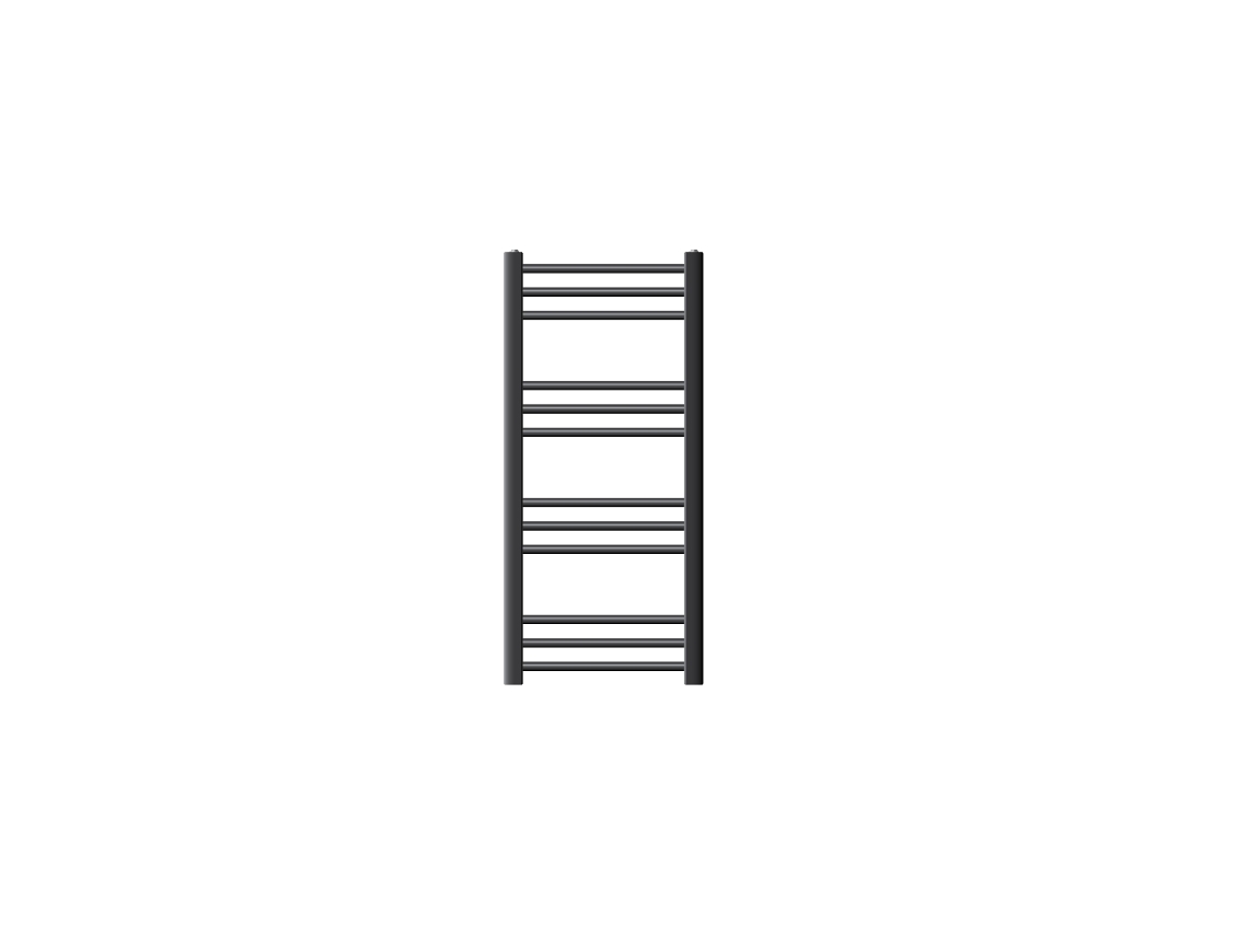 Radiador de Casa de Banho Curvo 400 X 800 Mm Antracite Ecd Germany LUXEBATH