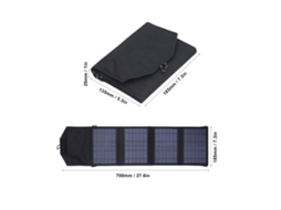 Carregador Solar Plegável Portátil Com 2 Usb 5v