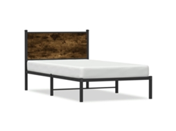 Bed Frame, Bed Frames Vidaxl Marrom Aço (100 X 190 Cm)