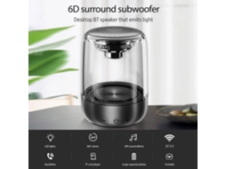 2026zentro-c7 Mini Alto-falante Portátil Bluetooth Sem Fio Subwoofer Luzes Led Coloridas Suporta Cartão Tf