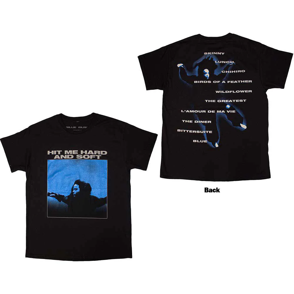 Rockinstone Unisex Billie Eilish Hit Me Hard And Soft Tracklist T-shirt Classic-m