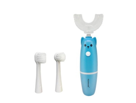 Escova de dentes elétrica automática em formato de U para crianças com 2 cabeças finas e sólidas, escova de dentes inteligente para crianças de 3 a 12 anos… Tewirrow