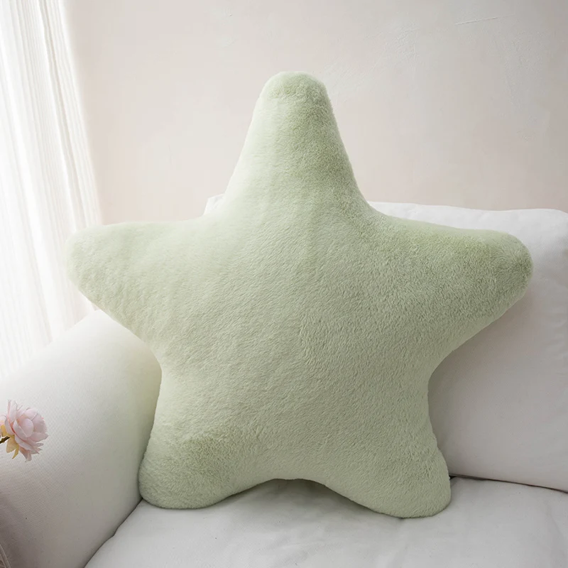 (verde 60cm) Almofada Decorativa Em Formato De Estrela, Almofada De Cama Macia E Aveludada