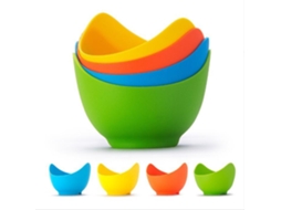 Forma De Silicone Para Cozinhar Ovos, Compatível Com Micro, Ondas, Fritadeira E Fogão, Antiaderente, Conjunto Com 4 Unidades