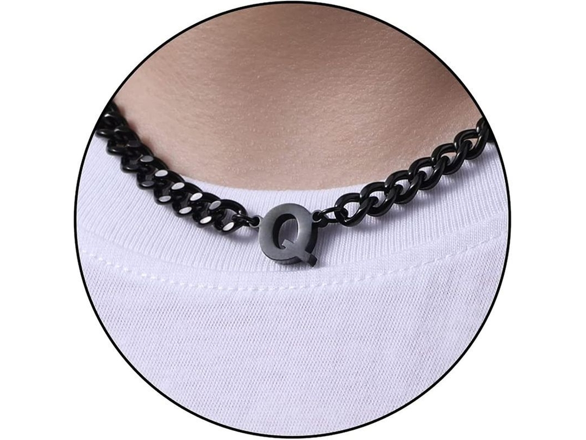 2026 cadena de Eslabón Cubano Con Letra Inicial A z Acero Inoxidable 6.5mm 18+2 Pulgadas Regalo de Joyería para Hombres Mujeres Niños