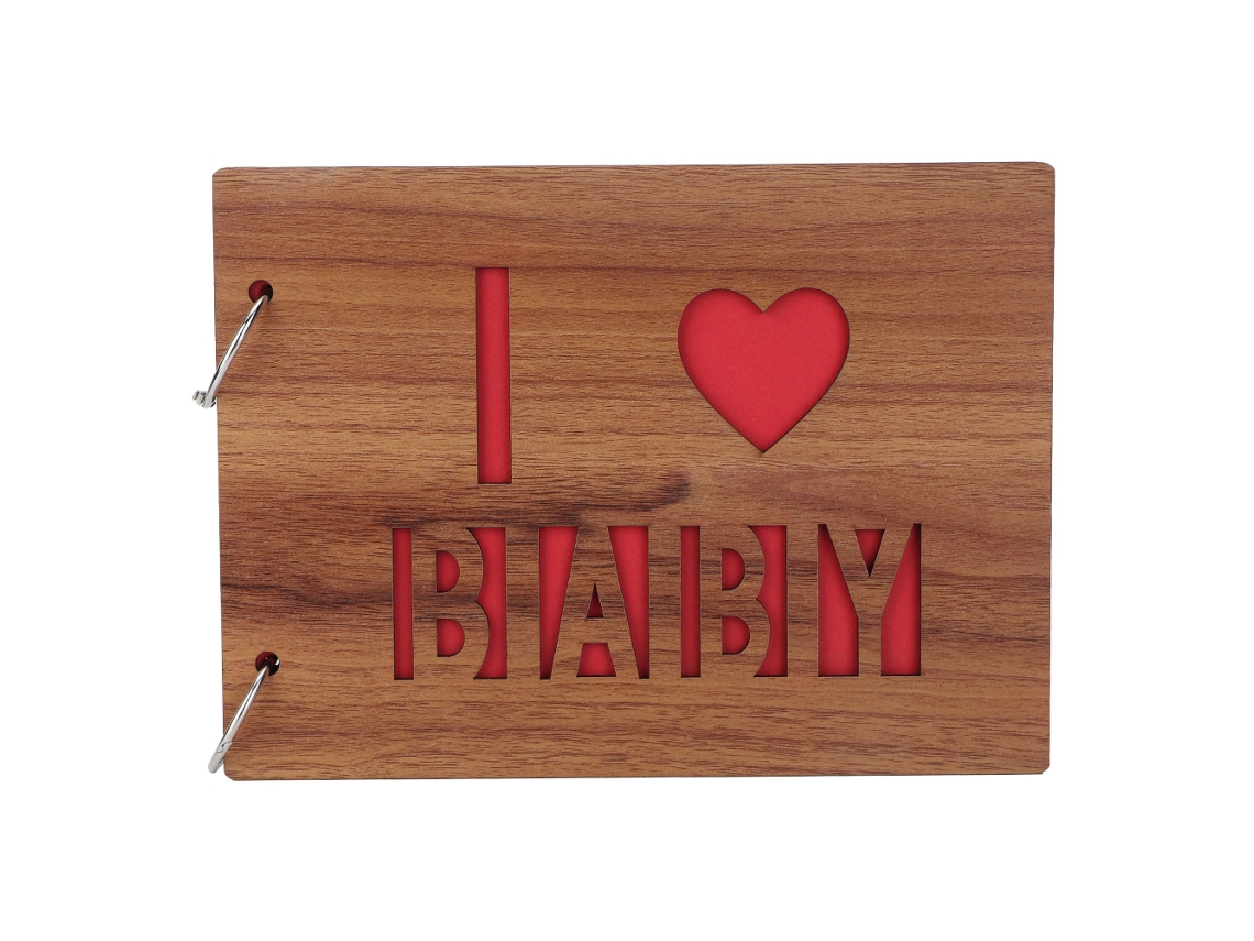 EIOORORRIY Álbum de fotos de bebê personalizado feito à mão de 8 polegadas
