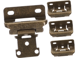 Dobradiça De Armário Estilo Americano Com Fechamento Automático, Ferro, Dourada, Conjunto De 4 Peças