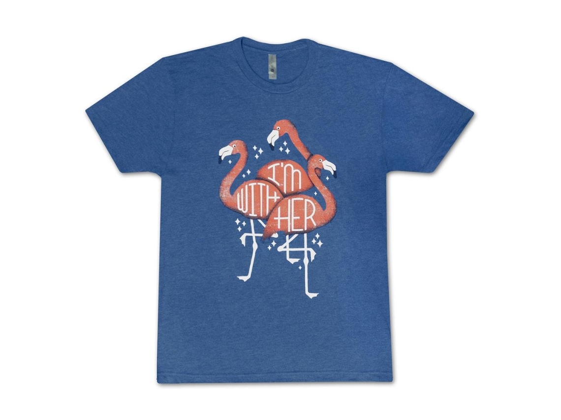 I'm With Her Flamingo T shirt ROCKINSTONE Unisex Adults Best Sellers Size:xl