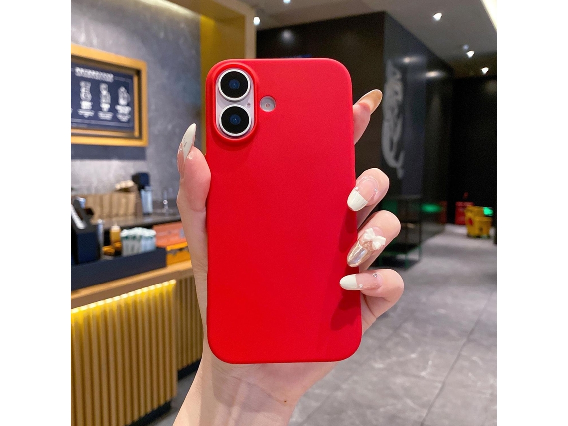 Conjunto De 2 Capas Para Iphone 17 Pro, Vermelho Vivo, Cor Doce, Foscas E Macias.