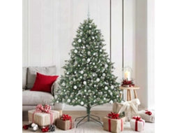 Vidaxl Árvore De Natal Artificial Verde 180 Cm Pvc, Plástico E Aço