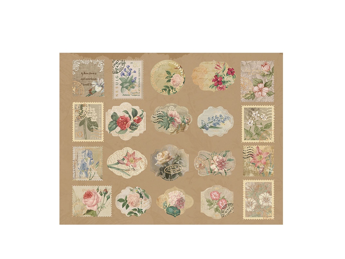 Stickers Vintage Retro Para Manuales Y Scrapbooking Proceso De Estampado En Caliente Creativo Para Sobres Y Cabezas De Cartas