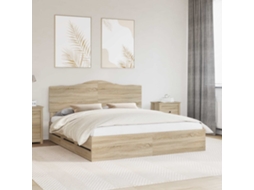 Vidaxl Estrutura Da Cama Com Gaveta Carvalho Sonoma 200 X 200 Cm