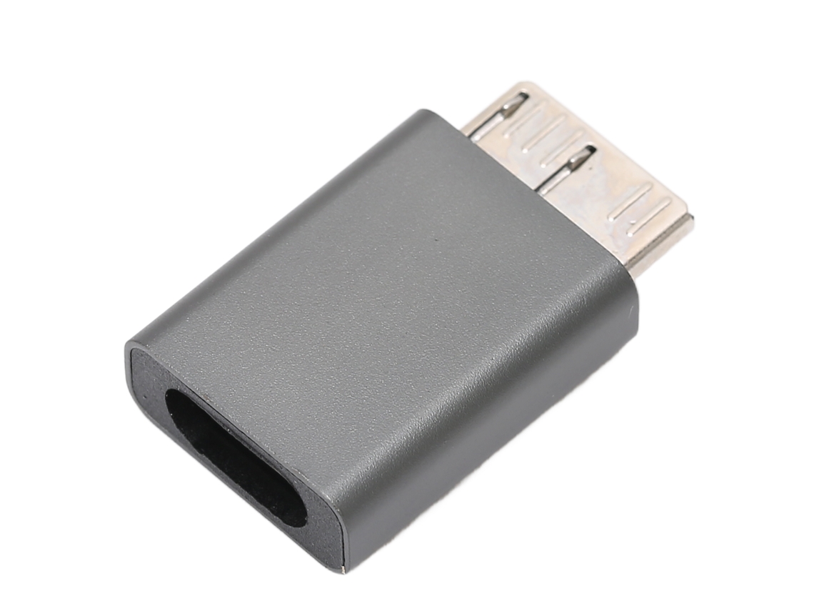 Adaptador Type C Mali Fêmea para USB 3.0 Micro B Alumínio para Viagens e Trabalho