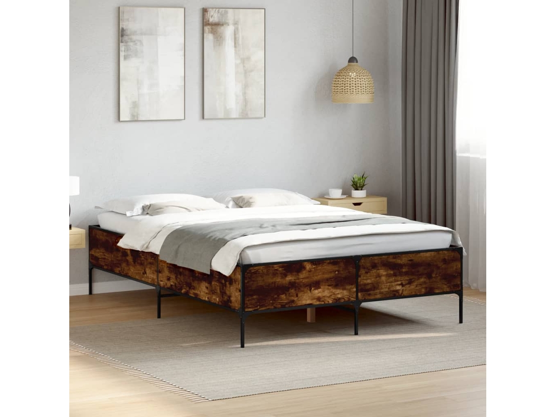 Vidaxl Estrutura De Cama 150x200 Cm Derivados Madeira/metal
