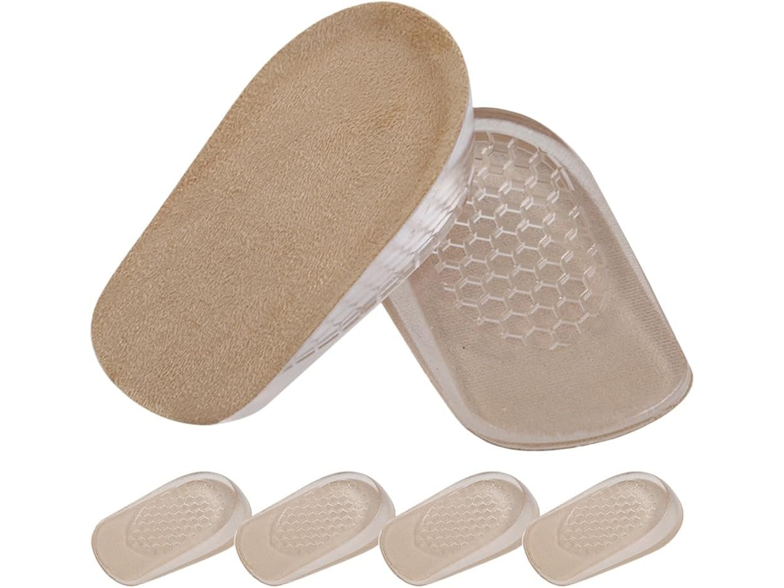 Palmilhas De Aumento Altura Para Sapatos, 3 Pares, Gel E Veludo Jp