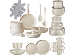 , Taupe/branco Tectake