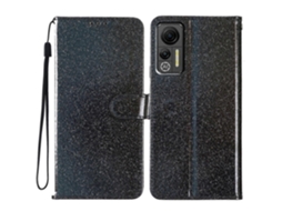 Capa De Couro Flip Com Glitter Em Pó Para Ulefone Note 14