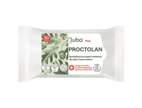 Papel Higiênico Especializado Luba Med Proctolan Para Hemorroidas, 50 Unidades.